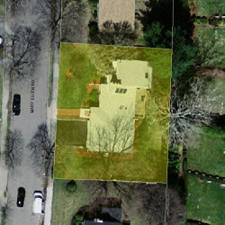 47 Mary Ellen Rd, Newton, MA 02468 aerial view