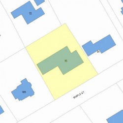 95 Temple St, Newton, MA 02465 plot plan