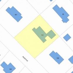 143 Ridge Ave, Newton, MA 02459 plot plan