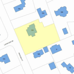 128 Highland St, Newton, MA 02465 plot plan