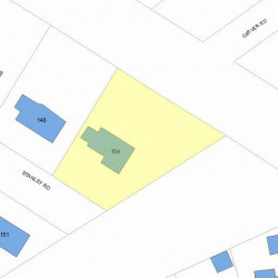 154 Stanley Rd, Newton, MA 02468 plot plan