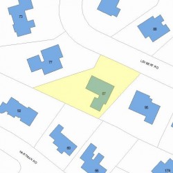 87 Levbert Rd, Newton, MA 02459 plot plan