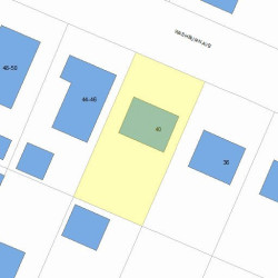 40 Washburn Ave, Newton, MA 02466 plot plan