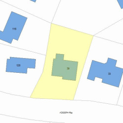 39 Joseph Rd, Newton, MA 02460 plot plan