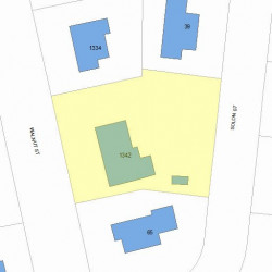 1342 Walnut St, Newton, MA 02461 plot plan