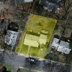 45 Woodbine St, Newton, MA 02466 aerial view