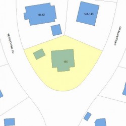 155 Eastbourne Rd, Newton, MA 02459 plot plan