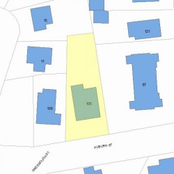 105 Auburn St, Newton, MA 02465 plot plan