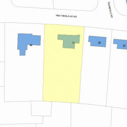 34 Heatherland Rd, Newton, MA 02461 plot plan