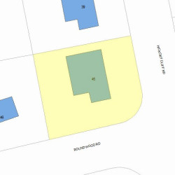 45 Hickory Cliff Rd, Newton, MA 02464 plot plan