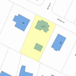 75 Adams Ave, Newton, MA 02465 plot plan