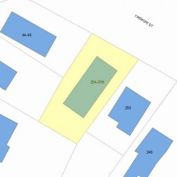 256 Tremont St, Newton, MA 02458 plot plan