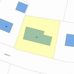 68 Lewis St, Newton, MA 02458 plot plan