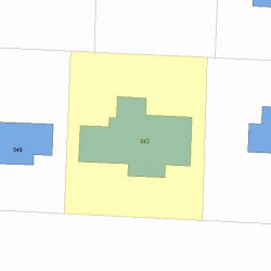 543 Boylston St, Newton, MA 02459 plot plan