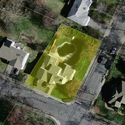 116 Old Farm Rd, Newton, MA 02459 aerial view