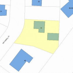 38 Wetherell St, Newton, MA 02464 plot plan