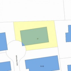 17 Highland Park, Newton, MA 02460 plot plan