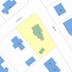 6 Floral St, Newton, MA 02461 plot plan