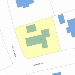 119 Highland Ave, Newton, MA 02465 plot plan