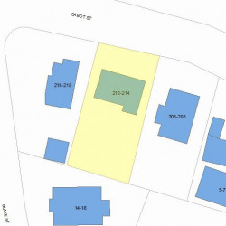 212 Cabot St, Newton, MA 02460 plot plan