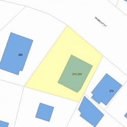 280 Tremont St, Newton, MA 02458 plot plan