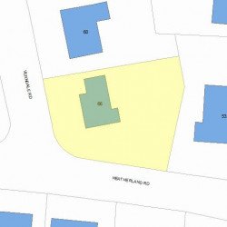 66 Verndale Rd, Newton, MA 02461 plot plan