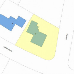 77 Clements Rd, Newton, MA 02458 plot plan