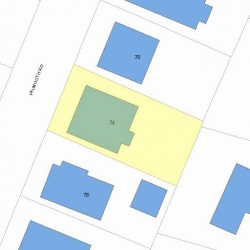 74 Falmouth Rd, Newton, MA 02465 plot plan