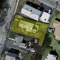 208 Cherry St, Newton, MA 02465 aerial view