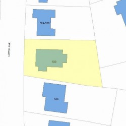 530 Lowell Ave, Newton, MA 02460 plot plan