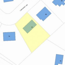 68 Larchmont Ave, Newton, MA 02468 plot plan