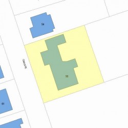 58 Oak Ave, Newton, MA 02465 plot plan