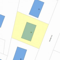 39 Whitney Rd, Newton, MA 02460 plot plan