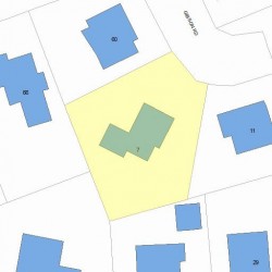 7 Gibson Rd, Newton, MA 02460 plot plan