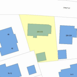 232 Cabot St, Newton, MA 02460 plot plan