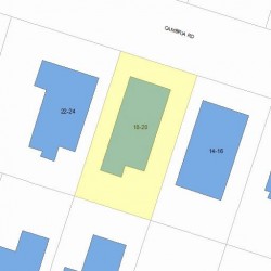 20 Cambria Rd, Newton, MA 02465 plot plan