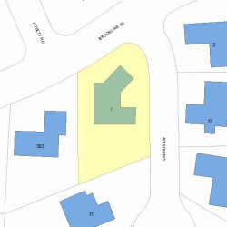 7 Laurus Ln, Newton, MA 02459 plot plan