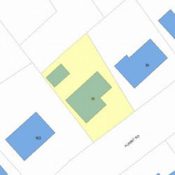 95 Albert Rd, Newton, MA 02466 plot plan