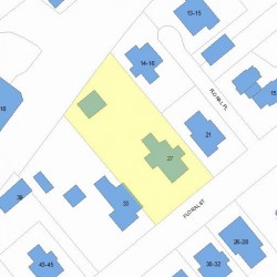 27 Floral St, Newton, MA 02461 plot plan