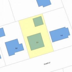 121 Homer St, Newton, MA 02459 plot plan