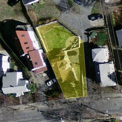 26 Beecher Pl, Newton, MA 02459 aerial view