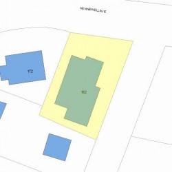 162 Hunnewell Ave, Newton, MA 02458 plot plan