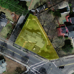 71 Woodward St, Newton, MA 02461 aerial view