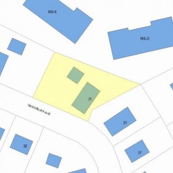 25 Washburn Ave, Newton, MA 02466 plot plan