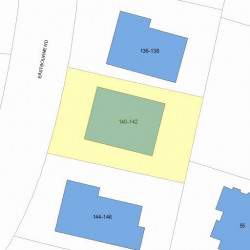 140 Eastbourne Rd, Newton, MA 02459 plot plan