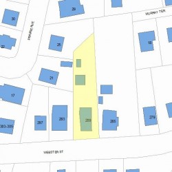 289 Webster St, Newton, MA 02466 plot plan