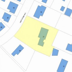 24 Hawthorne Ave, Newton, MA 02466 plot plan