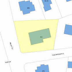 462 Walnut St, Newton, MA 02460 plot plan