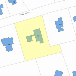 176 Highland Ave, Newton, MA 02465 plot plan