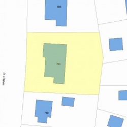704 Walnut St, Newton, MA 02459 plot plan